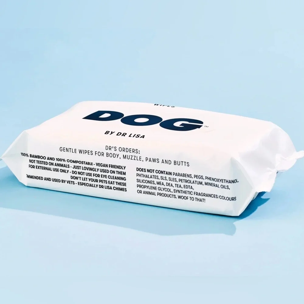 Dr. Lisa DOG Wipes - 80 Count NIB Sealed 🐶🧼 Pet Grooming Cleaning Wipes